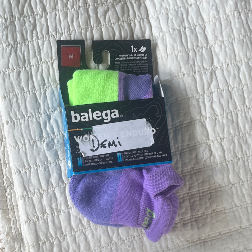 Women’s Enduro Socks - Green and Purple
